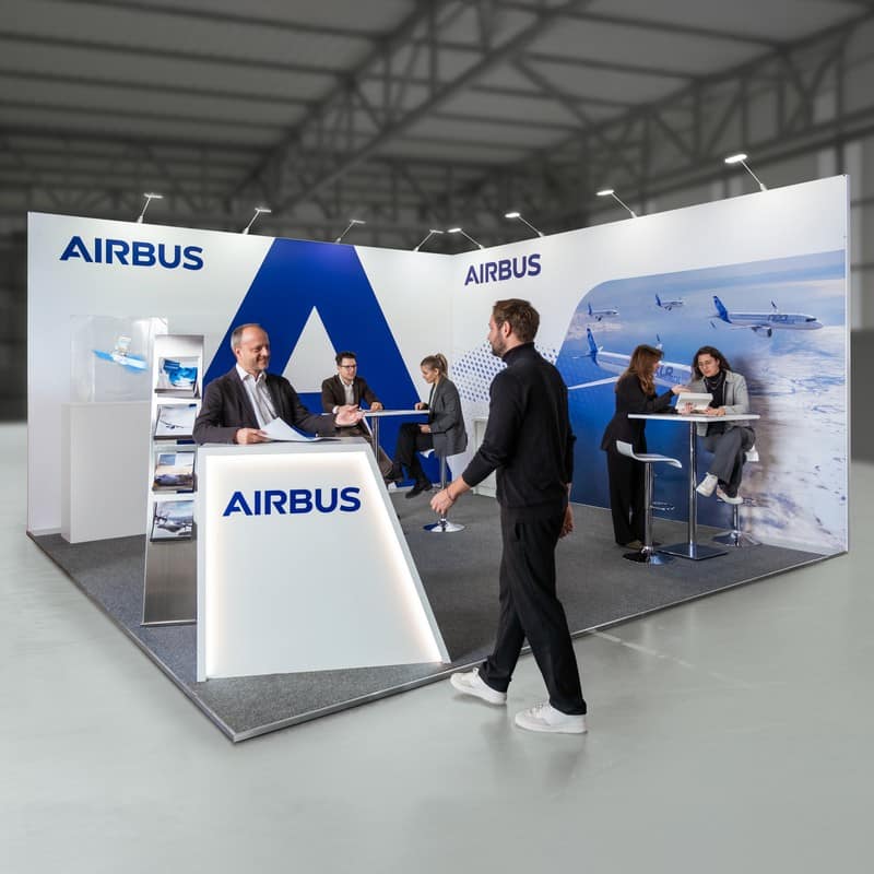 Standardisierung, Abwicklung und Management eines variablen Messestand-Systems für den europaweiten Einsatz.