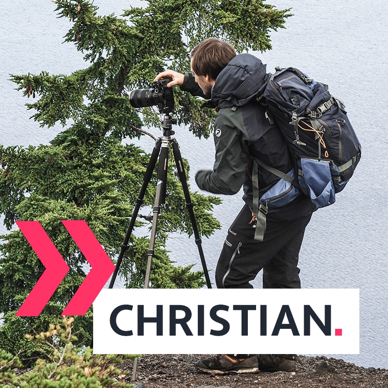 Er liebt das Fotografieren genauso wie die Wildnis, ob in Island, Patagonien oder den USA. Mehr zu Christian gibt's hier.